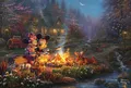 Produktbild: Schmidt Spiele 56558 Thomas Kinkade, Disney, Mickey and Minnie, Sweetheart Campfire, 200 Teile Puzzle