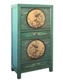 Produktbild: OPIUM OUTLET Kleiderschrank Möbel Asia Vintage Schrank chinesisch (Wohnzimmer Schlafzimmer Landhaus Antik-Stil, asiatisch chinesisch orientalisch) Hochzeitsschrank Hoch-Kommode komplett montiert
