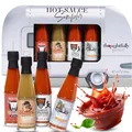 Produktbild: Vielseitiges Set aus 4 Pikanten Chili-Saucen:  Geschenkidee für Gourmets