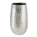 Produktbild: Boltze Vase Lajos (Farbe Silber, Höhe 31 cm, Blumentopf, Metallic-Optik, Elegante Vase, Dekoobjekt, Dekoration) 5339500