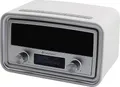 Produktbild: Soundmaster UR190WE DAB+ UKW Retro Radiowecker Uhrenradio mit Wecker, USB Ladebuchse, 2 Weckzeiten, Equalizer, dimmbar, Kopfhöreranschluss