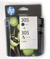 Produktbild: 2x HP 305 Tintenpatrone 2-Pack 1x schwarz + 1x Mehrfarbig(tri-Colour)