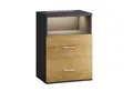 Produktbild: Casaria Nachttisch Jamie (1-St), mit Touch LED Beleuchtung 40x28x55cm Dimmbar Holz 2 Schubladen Bett