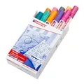 Produktbild: EDDING  Textil Marker 4500 - 10er Faltschachtel Bunt Rundspitze 2-3mm wasserfest