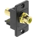 Produktbild: DELOCK 91113 - Panel Mount Cinch Buchse zu Cinch Buchse vergoldet gelb / schwar