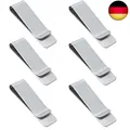 Produktbild: 6 Stück Metall Geldklammern Silber Edelstahl Kreditkartenhalter Tragbare