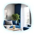 Produktbild: Tulup Led, Transparent, Glas, Organisch, 48.3x47.9x0.4 cm, Spiegel, Wandspiegel
