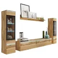 Produktbild: Wohnwand Vera ca.240x130x33cm Eiche Wotan mit LED