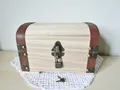 Produktbild: Holztruhe Deko Schatztruhe abschließbar 21x14x15 cm Truhe Holz