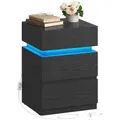 Produktbild: Boxxx Nachtschrank, Schwarz, Holzwerkstoff, 3 Schublade(n) Schubladen, 40x55x35 cm, Schlafzimmer, Nachttische