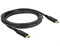 Produktbild: Delock USB 3.1 Gen 1 (5 Gbps) Kabel Type-C zu Type-C, E-Marker, Ausgangsstromstärke bis zu 3A 2 Meter