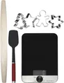 Produktbild: Kitchenaid Backset KX403BX Waage + Teigspatel +  Nudelholz + Förmchen  BlackDeal