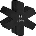 Produktbild: Chefarone Pfannenschoner Filz - 5er Set - 38 cm - XL Pfannenschutz - Stapelschutz für perfekten Pfannen Schutz (schwarz)