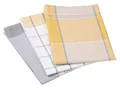 Produktbild: Gözze Geschirrtücher 3er Set Geschirrtuch Baumwolle weiß und gelb 50 x 70 cm