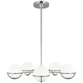 Produktbild: Elstead Lighting Kronleuchter Apollo, Nickel, Metall, Glas, 61.1 cm, Grüner Punkt, RoHS, Lampen & Leuchten, Innenbeleuchtung, Hängelampen, Kronleuchter