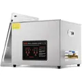 Produktbild: VEVOR Ultraschallreiniger 15 L professionelle 360 W Reinigungsmaschine mit Timer & Heizung, digitaler 40 kHz Ultraschallreiniger mit Korb für Uhrgläser Schmuckhalter Industrieteile Werkzeuge Silber
