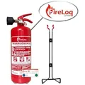 Produktbild: FireLoq® 2L Fettbrandlöscher ABF 8A | 70B | 40F mit Prüfnachweis, Wandhalter und Manometer