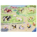 Produktbild: Ravensburger Kinderpuzzle - 03689 Morgens auf dem Bauernhof - my first wooden pu