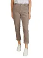 Produktbild: DENIMFY Cordhose Damen Mom Fit High Waist Gerades Bein Stretch DFLisa Cord Hose Pants Reißverschluss Taschen Einfarbig Blau XL, Größe:XL, Farben:Slate Grey