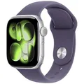Produktbild: Apple Watch Series 11 42 mm Aluminium (GPS) Sportarmband S/M nebelviolett, silber