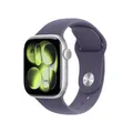Produktbild: Apple Watch Series 11 GPS 42mm Silver Aluminium Gehäuse mit Sport Band (purple fog) - S/M MEU64ZR/A