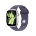 Produktbild: Apple Watch Series 11 GPS 42 mm Smartwatch mit Aluminiumgehäuse in Silber und Sportarmband in Nebelviolett (S/M). Schlafindex, Fitnesstracker, Gesundheitstracking, Always-On Display, Wasserschutz
