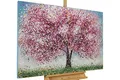 Produktbild: KunstLoft Leinwandbild | 100% HANDGEMALT | 120x80cm | Gemälde 'Rooted Spirit' | Wald & Bäume | Rosa Blau | Wandbild Wohnzimmer