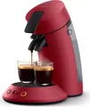 Produktbild: Philips Senseo Kaffeepadmaschine CSA210/90 | einstellbare Kaffeestärke | 0,7l Wassertank | dunkelrot/schwarz