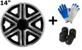 Produktbild: Radkappen Radzierblenden Radblenden 4x Stück Action Graphit Schwarz NRM 14