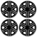 Produktbild: 4x Radkappen Radzierblenden Action 14 Zoll Graphit Schwarz Set für Citroen