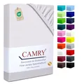Produktbild: Camry Spannbettlaken 90x200cm - 100x200cm Silber Baumwolle Bettlaken Jersey Spannbetttuch Oeko-Tex