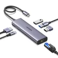 Produktbild: UGREEN Revodok 1061 USB C Hub Ethernet, 4K HDMI, PD100W, 3*USB A 3.0 Docking Station kompatibel mit iPhone 17/16, MacBook Pro M4, Mac mini M4, iPad, Surface, Galaxy S24, Steam Deck usw.