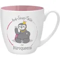 Produktbild: GrussundCo Kaffeebecher Anti-Stress-Tasse Büroqueen, Porzellan, rosa, 450ml