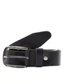Produktbild: JACK & JONES Herren Ledergürtel JACPAUL Belt Echt Leder Jeans Hosen Gürtel, Farben:Schwarz, Größe Gürtel:95