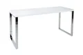 Produktbild: Schreibtisch groß 160 cm lang T: 60 cm aus Metall MDF in Weiß Chrom Arbeitstisch