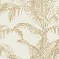 Produktbild: Pandore Palmblätter Tapete Metallic Weiß / Gold RASCH 406818