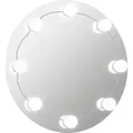 Produktbild: vidaXL Wandspiegel mit LED-Beleuchtung Rund Glas - Silber