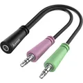 Produktbild: Hama 00200351 Audio-Kabel 0,15 m 3.5mm TRS 2 x 3.5mm Schwarz - Schwarz