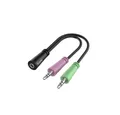 Produktbild: Hama Audio-Adapter, 2x 3pol. 3,5-mm-Klinke-Stecker - 4pol. Audio- & Video-Kabel