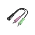 Produktbild: Hama Audio-Adapter, 2x 3pol. 3,5-mm-Klinke-Stecker - 4pol. 3,5-mm-Klinke-Headset