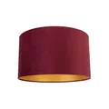 Produktbild: QAZQA Baumwolle Velour Lampenschirm rot 35I35I20 mit Gold I Messingener Innenseite,