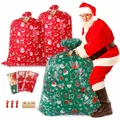 Produktbild: 3x XLGeschenksack Weihnachten Weihnachtssack Weihnachtsmann Nikolaus Bär Beutel
