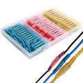 Produktbild: CESFONJER Wasserdichte Kabelverbinder | Kabelverbinder Stoßverbinder Schrumpfverbinder | Kabelschuhe Quetschverbinder Set (Rot 60 Stück, Blau 40 Stück, Gelb 30 Stück)
