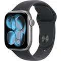 Produktbild: Apple Watch S11 2025 Aluminium Cellular 42mm Space Grau (Sportarmband schwarz) M/L