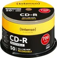 Produktbild: Intenso 50 x CD-R - 700 MB (80 Min) 52x - mit Tintenstrahldrucker bedruckbare Oberfläche