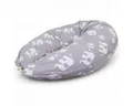 Produktbild: HOBEA-Germany Stillkissen Lagerungskissen Schwangerschaftskissen Elefantenfamilie, BIO-Baumwolle - XXL 190cm - Babynest mit Holzknopf - komplett waschbar