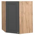 Produktbild: Vicco Eckhängeschrank Fame-Line, Anthrazit-Gold/Goldkraft Eiche, 57 cm (1-St., 1 Hängeschrank) Eckhängeschrank goldfarben