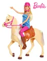 Produktbild: BARBIE Pferd mit Puppe (blond) Spielset Mehrfarbig