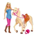 Produktbild: Barbie Pferd mit Mähne und Puppe mit beweglichen Knien