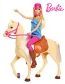 Produktbild: BARBIE Pferd mit Puppe (blond) Spielset Mehrfarbig